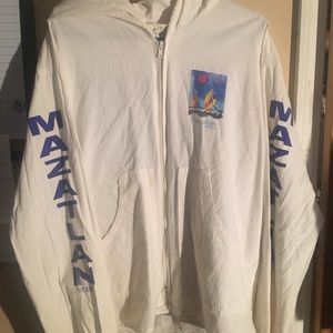 Light white zip up jacket